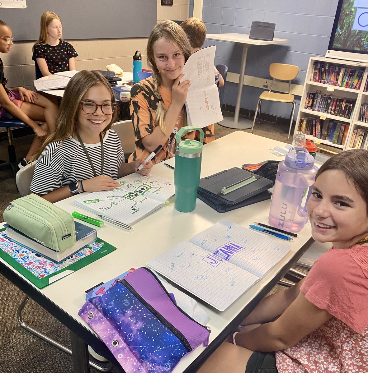 MullerApril's tweet photo. Sixth graders created identity maps to think deeply on whether their usual book choices represent mirrors or windows for them. @LarsonMS https://t.co/Q1CcspV0vO