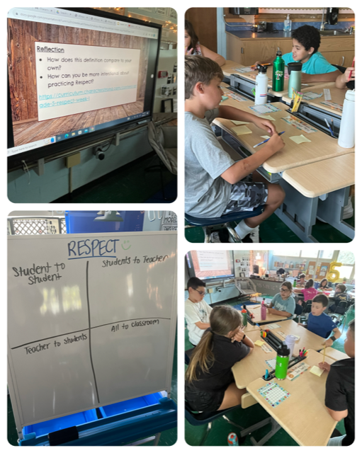 Forest Lake Fifth Graders are focusing on the theme of RESPECT!