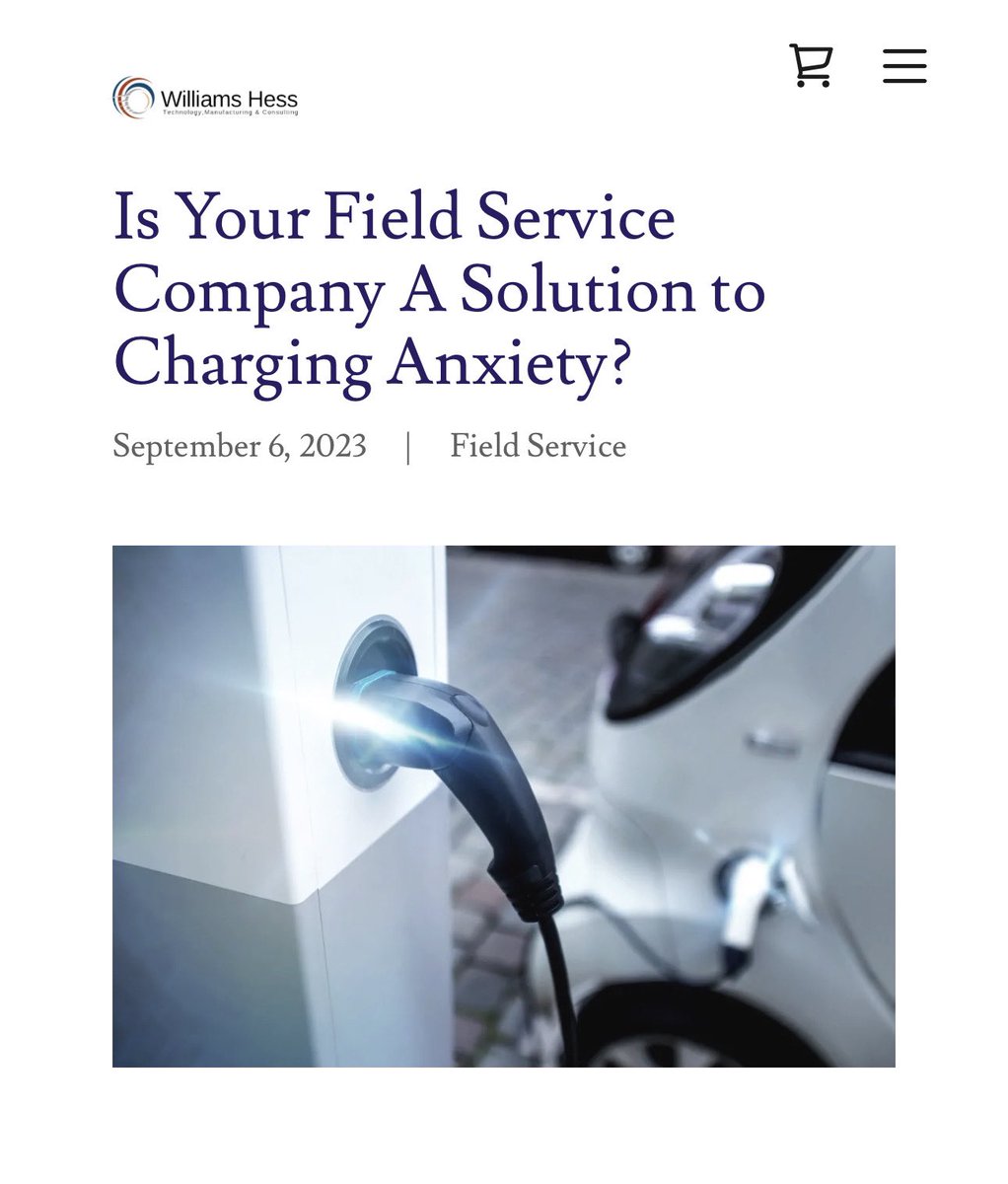 Is Your Field Service Company A Solution to Charging Anxiety?

williamshesstmc.com/home/f/is-your…

#WHTMC #FieldService #EVChargers #ChargingAnxiety #ChargeAnxiety