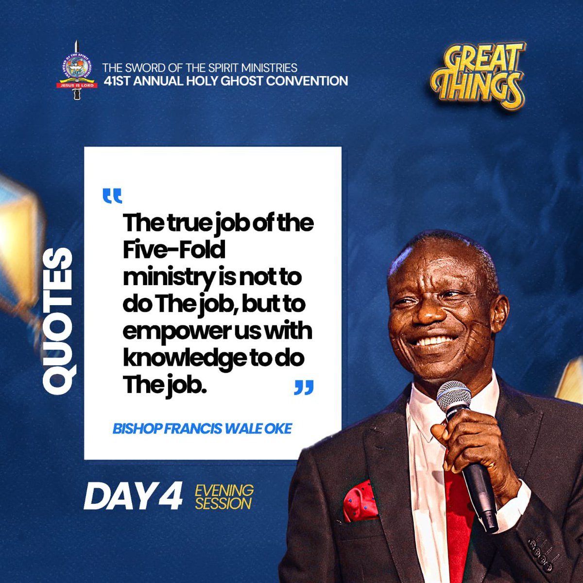 HGClive's tweet photo. Quotes from our Father in the Lord🔥

#HGC2023
#Greatthings
#Dayfour https://t.co/Zj3aqVRQx9