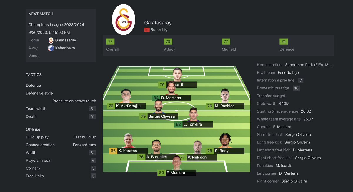 OffDiBench's tweet photo. Galatasaray could also be a another good team to use in #FC24 They’re in #ChampionsLeague with 10+ players with real faces and decent UCL Group
Bayern Munich, Manchester United & Copenhagen
#eafcbeta #eafc24beta #eafc24 #easportsfc24 #eafc #easportsfc #fifa24 #careermode https://t.co/vYQITrExFl