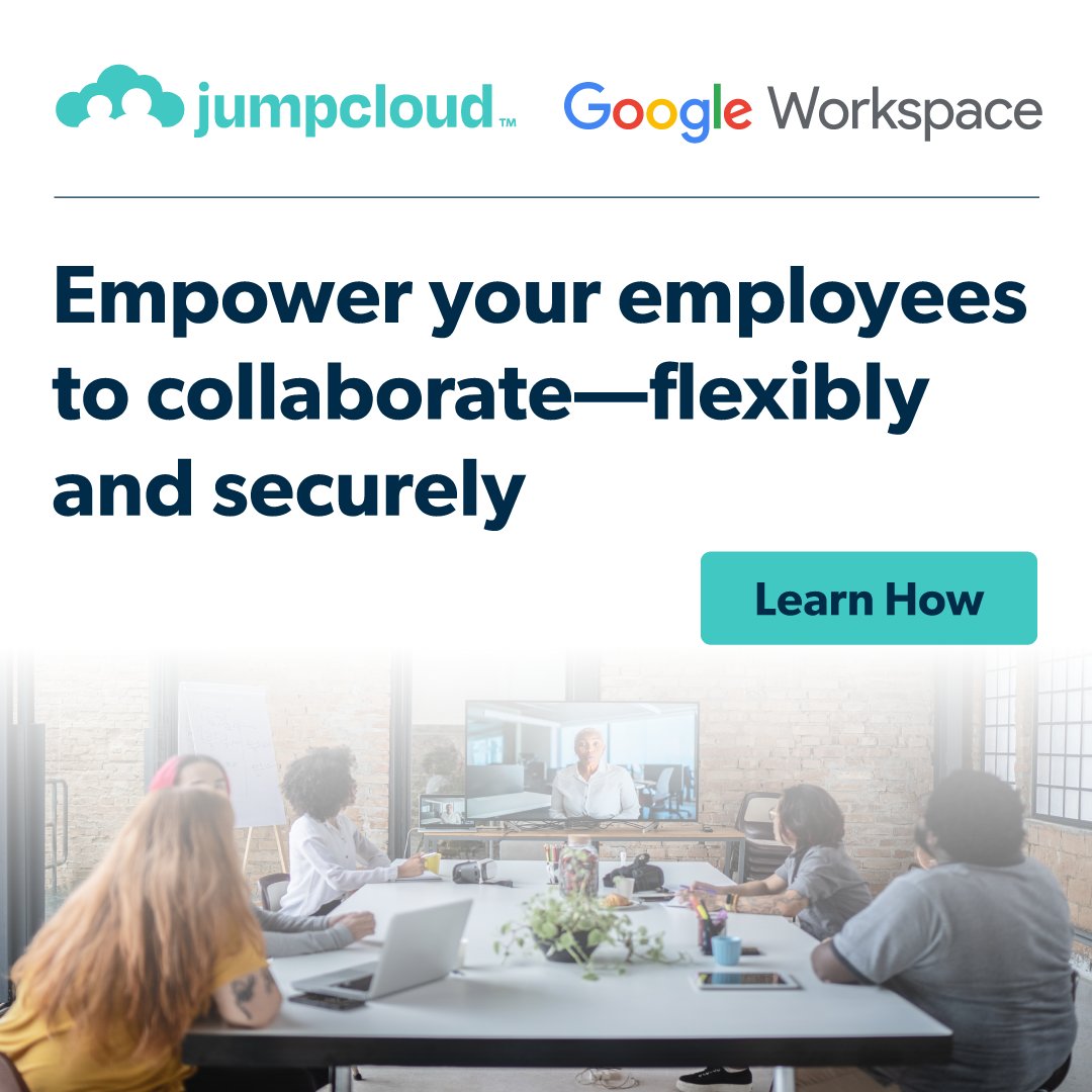 JumpCloud's tweet photo. Your key to the seamless, secure access to the tools your employees need to #MakeWorkHappen? ๐
@GoogleWorkspace + JumpCloud
Learn how to manage and automate every phase of the user lifecycle across identities, devices, applications, and IT resources: https://t.co/f16jJzgZln https://t.co/WI2VB5ZzVA
