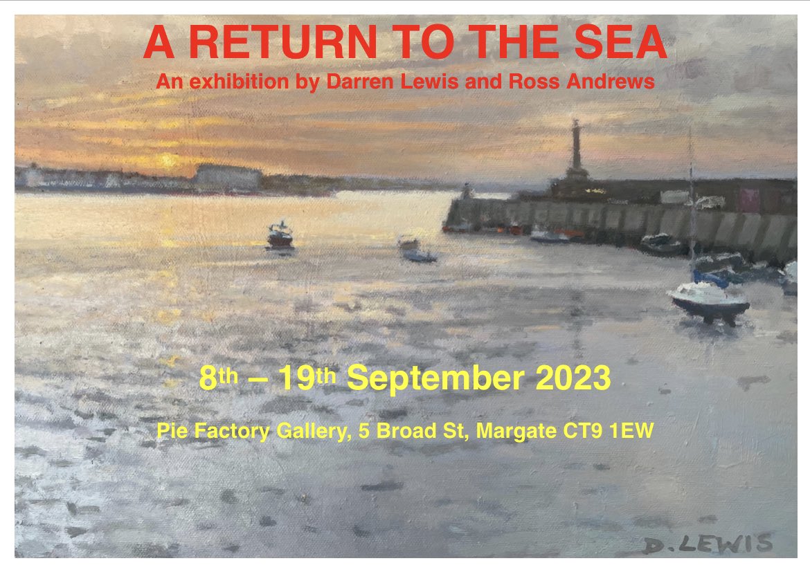 Exhibition of our local coastline opens Friday 8th September 10:00am - 5:00pm daily with final day on Tuesday 19th September. #Margate