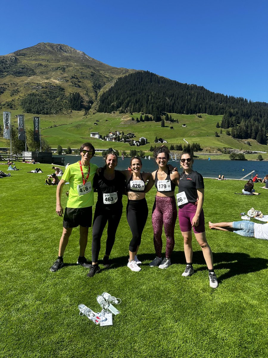 ASofiaMSilva's tweet photo. Amazing time @ESB2023 
21st place (out of 61 amazing women) 🏃🏼‍♀️
Congratulations to @Joao_F_Borges for the 2nd place at the run around the lake. 
Missing in the picture Professor @joaofmano who also finished the race in a fantastic time. 
Congratulations to us all. https://t.co/KU4lR92f8j