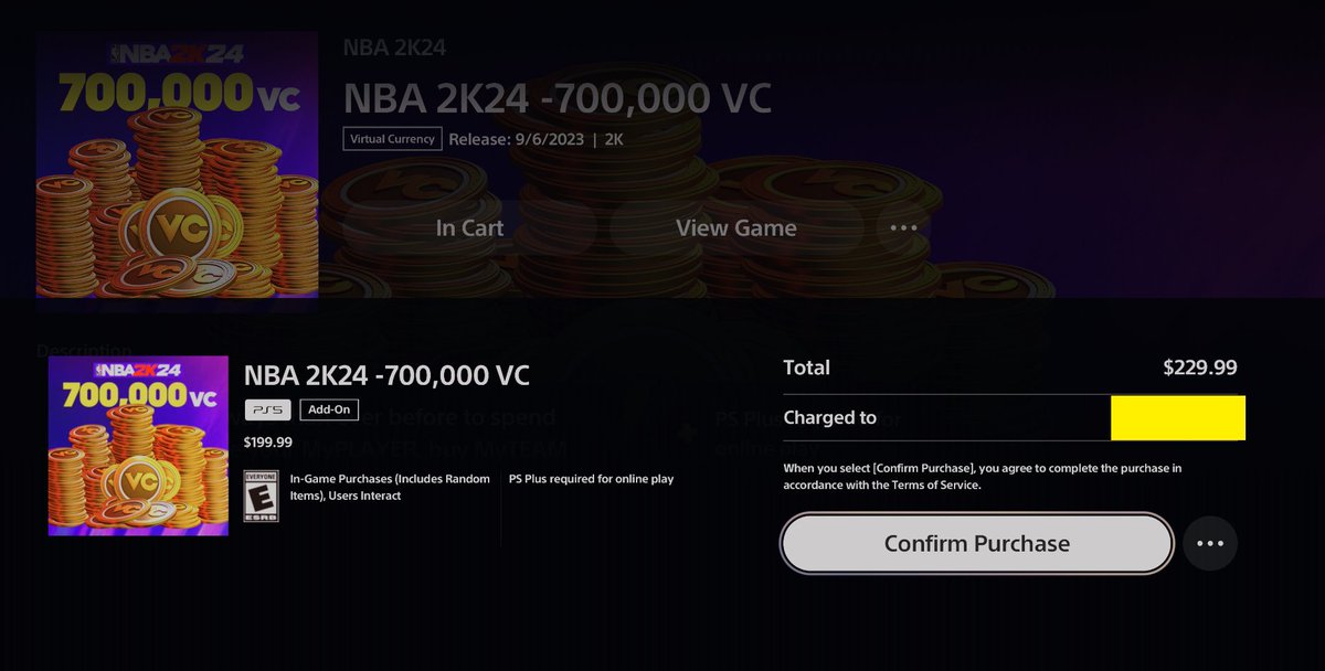 It's $229.99 for 700k VC for me in NBA 2K24
