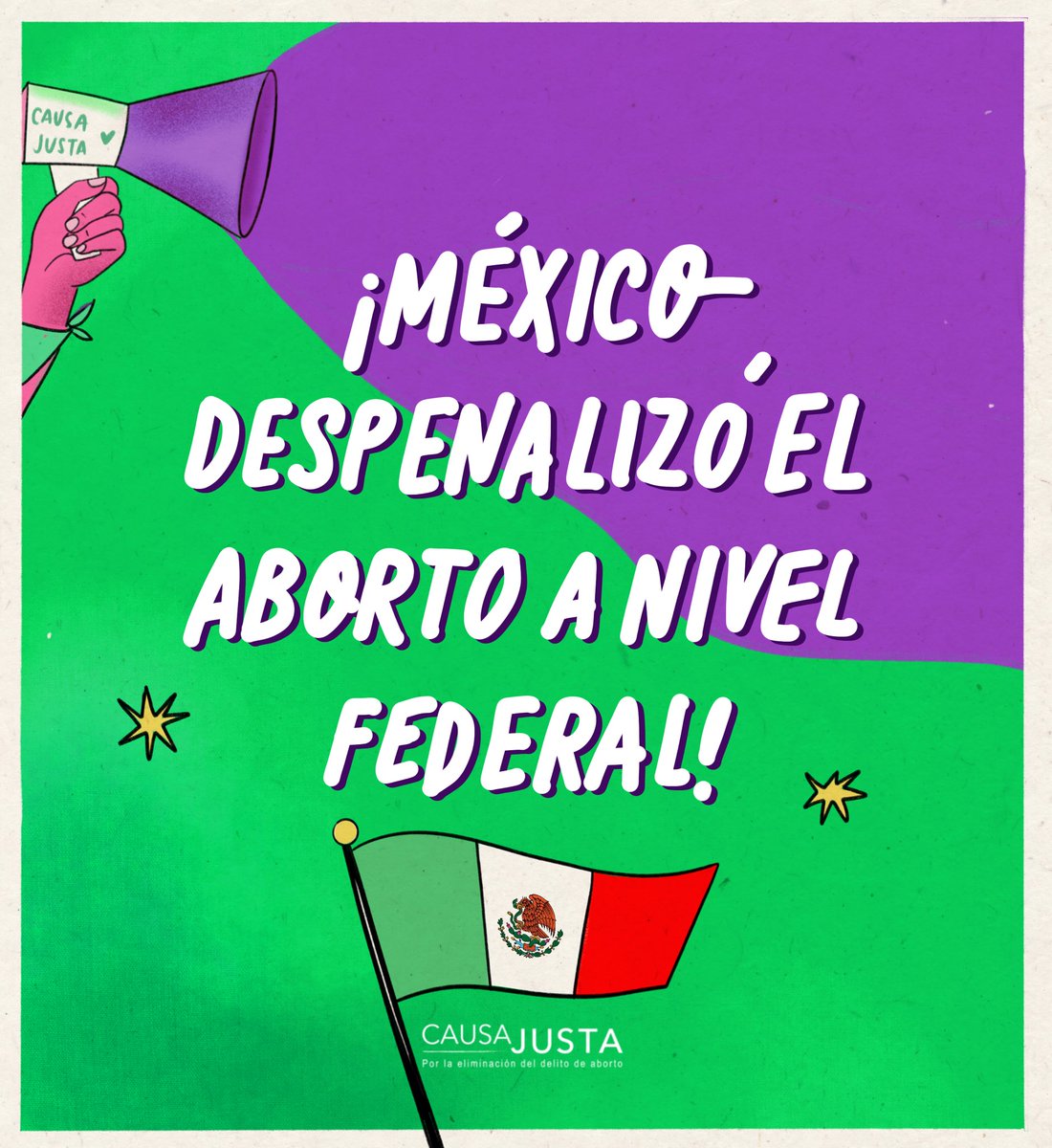 📢 ¡México despenalizó el aborto a nivel federal, eliminando el delito de aborto!. ¡Felicidades compañeras <a href="/GIRE_mx/">GIRE</a>! Sigue subiendo la marea verde en América Latina 💚💚💚