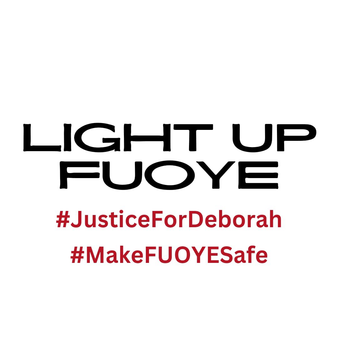 Imagine being in an environment without light and you want a smooth education and student of fuoye have been asking for light for years and this darkness has led to death of students #LightupFuoye