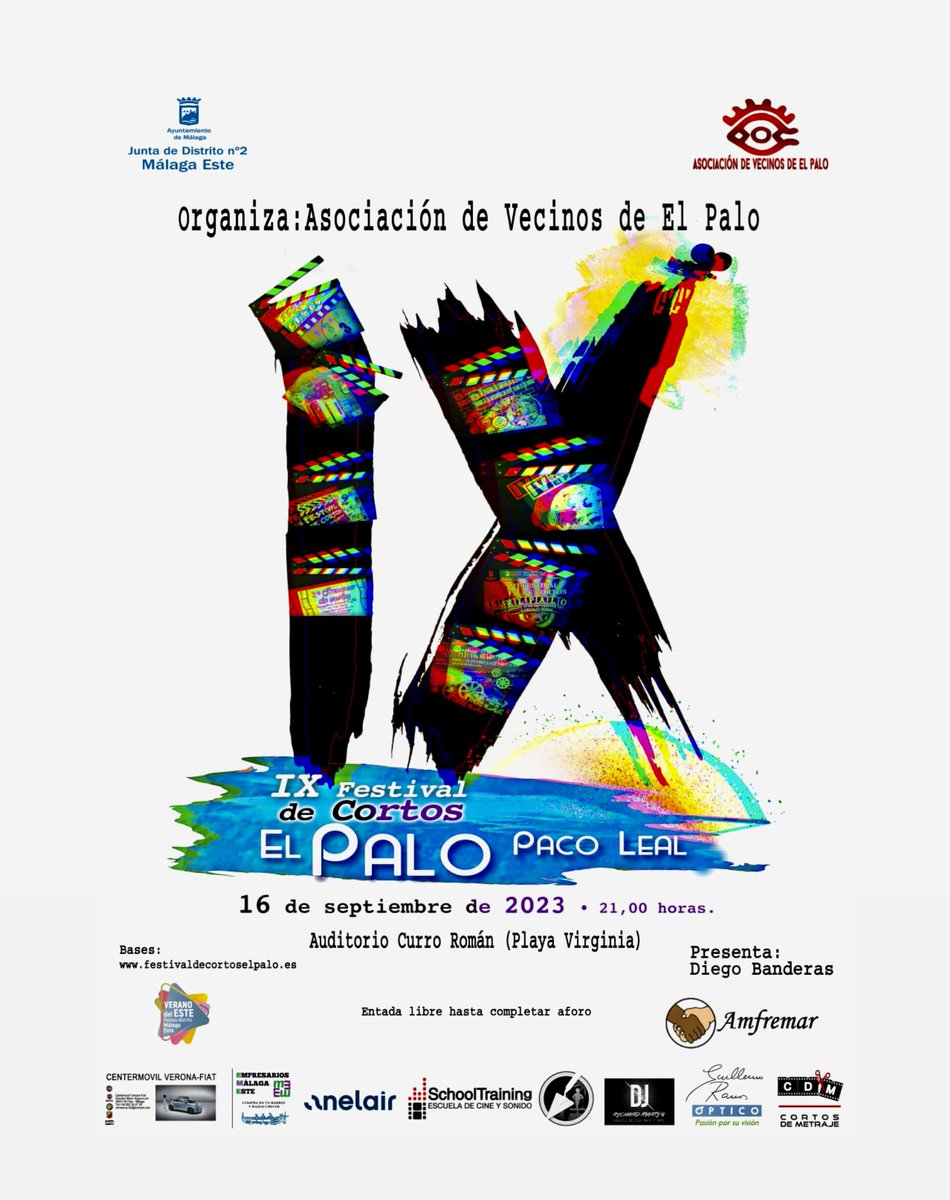 El   próximo 16 de septiembre se presentarán los cortos finalistas del festival de Cortos El Palo . Fuera de concurso se proyectará el corto dirigido por la profesora del IES El Palo @monica_peula realizado con el alumnado de 4 de ESO dentro del proyecto
<a href="/auladcine/">aula de cine</a>
🎬👩🏻‍💻💦