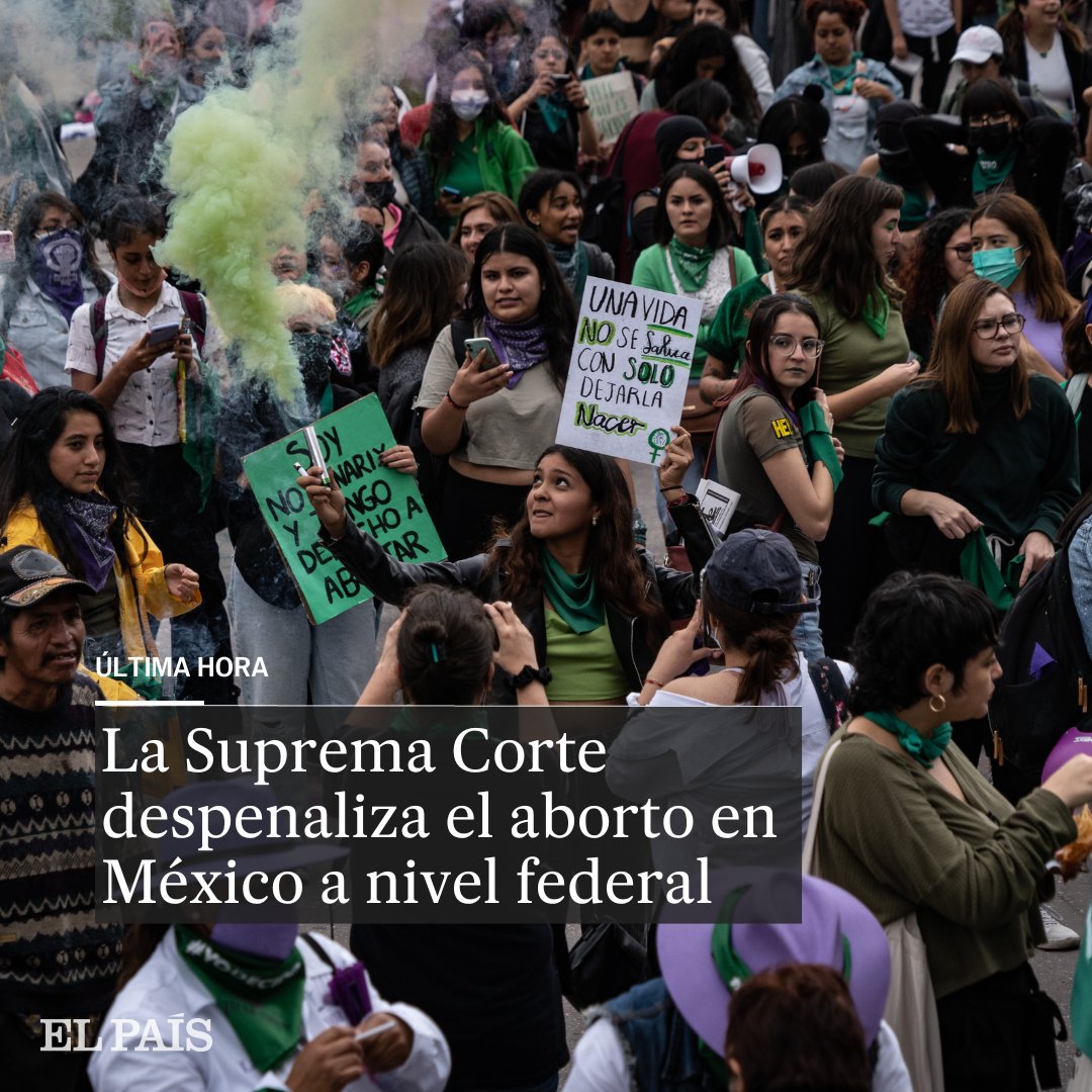 🔴 ÚLTIMA HORA | La marea verde en México ha conseguido este martes una nueva conquista

La decisión unánime del máximo tribunal del país obliga a las instituciones de salud pública a prestar el servicio e impide que el personal médico pueda ser criminalizado por practicarlo ➡