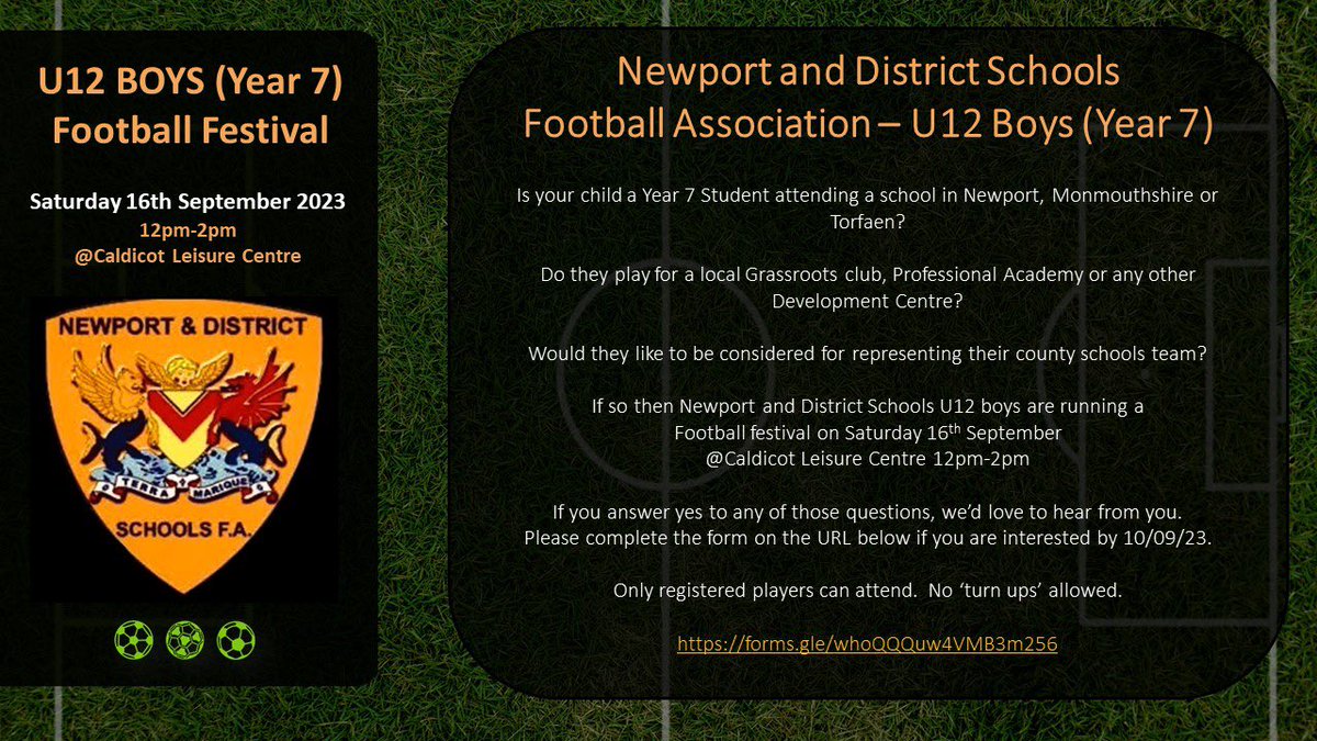 NewportFa's tweet photo. Register here for our U12 Festival 

https://t.co/yEIktBMJTF https://t.co/14B9b4Qvuk