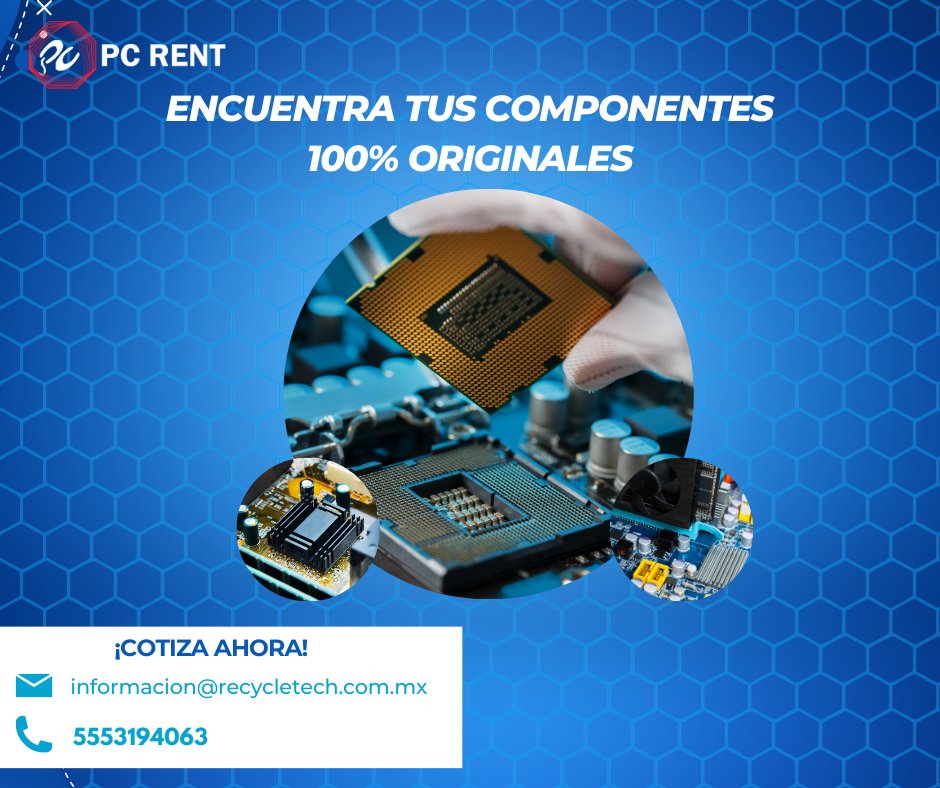 pcrentmexico's tweet image. En PC RENT, ofrecemos una amplia gama de componentes para computadoras.

Desde tarjetas gráficas de vanguardia hasta discos duros de alta capacidad💻🔧

#PCRENT #ComponentesParaPC #PotenciaTuComputadora
