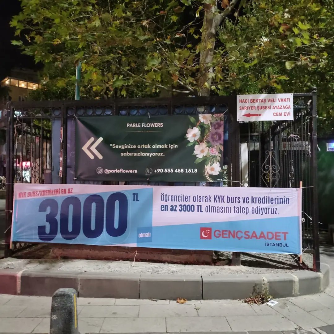 SpGencSariyer's tweet photo. Öğrenciler olarak KYK burs ve kredilerinin en az 3000 TL olmasını talep ediyoruz.

#KYK3000OLMALI https://t.co/DyWiOJ44jh