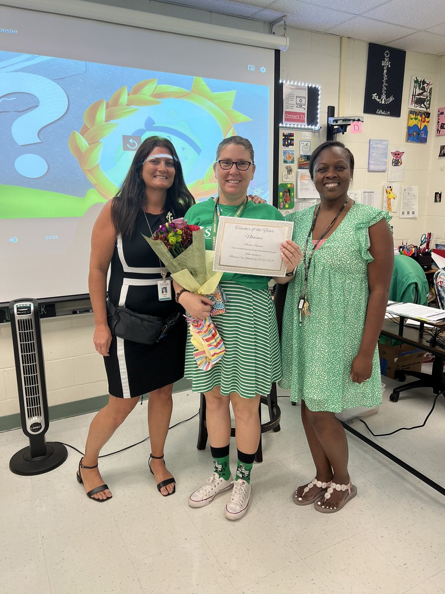ADouglasVCS's tweet photo. Congratulations to our Teacher of the Year Nominees! They are Stephanie Liriano, Michele Benson, and Jennifer Cascio. We are proud of you! https://t.co/aAV9usiT57