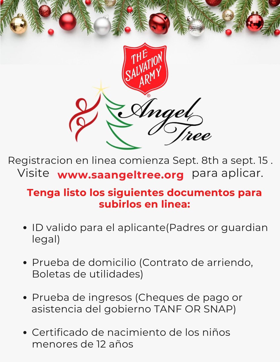 Registration for the Angel Tree program opens Friday! Contact <a href="/SalArmyBCS/">Salvation Army BCS</a> for more information or visit the website below.