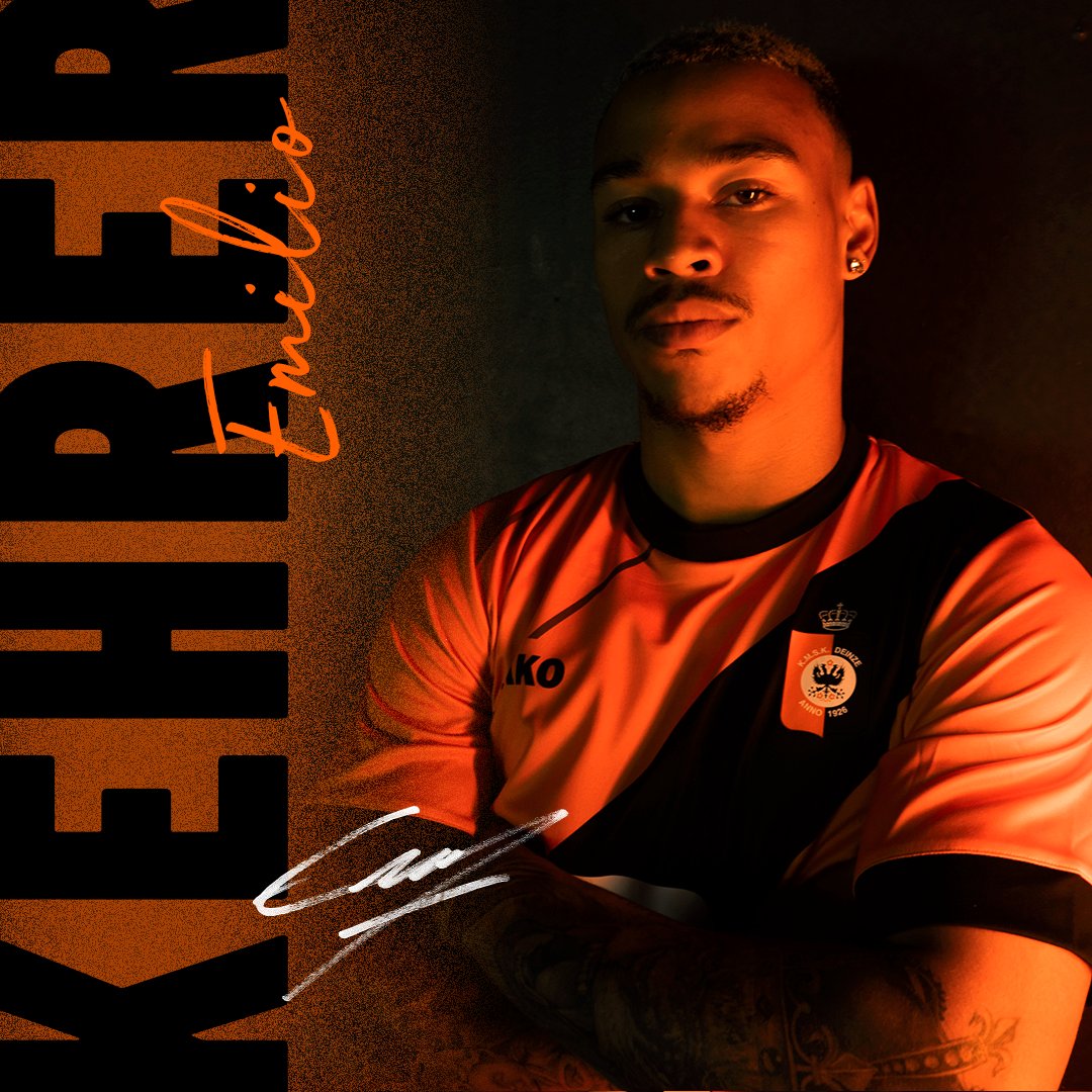 KMSKDeinze's tweet photo. 𝗪𝗲𝗹𝗸𝗼𝗺, 𝗘𝗺𝗶𝗹𝗶𝗼 𝗞𝗲𝗵𝗿𝗲𝗿 ! 🧡🖤

KMSK Deinze huurt de Duitse Emilio Kehrer voor één seizoen van Cercle Brugge. De pijlsnelle aanvaller vertegenwoordigde zijn land al 6 keer bij de Nationale beloften waarbij hij tweemaal wist te scoren. Kehrer deed al enige ervaring op in de Jupiler Pro League, hij speelde vorig seizoen 13 keer voor Cercle Brugge en kon hierbij één keer scoren. Ook dit seizoen mocht hij al een aantal keer invallen.

Meer info 👉https://t.co/cUNTqlsA9W