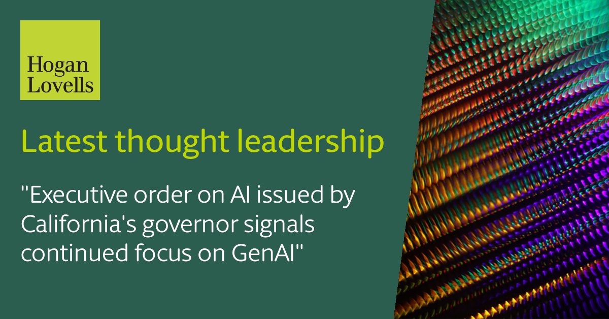 Today, CA Governor Newsom issued an #executiveorder on #AI mandating the development of new reports, guidance, and requirements regarding #GenAI across the state agencies and departments. Read more here: bit.ly/3P6iWvy