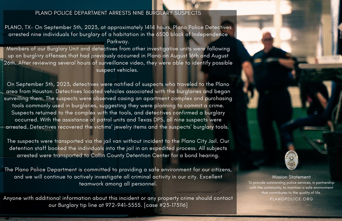 Plano Police (Texas) tweet media