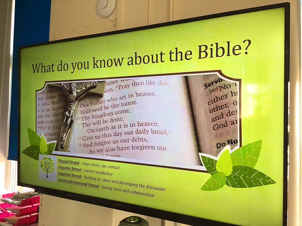 sjvblackpool's tweet photo. We enjoyed working in talk partners and groups in #Class4B today during #SJVRE discussing everything we know about The Bible. ๐ Mrs B has reminded us about how we show we are listening ๐carefully during discussion tasks. #SJVOracy https://t.co/jC1m4r7GfX