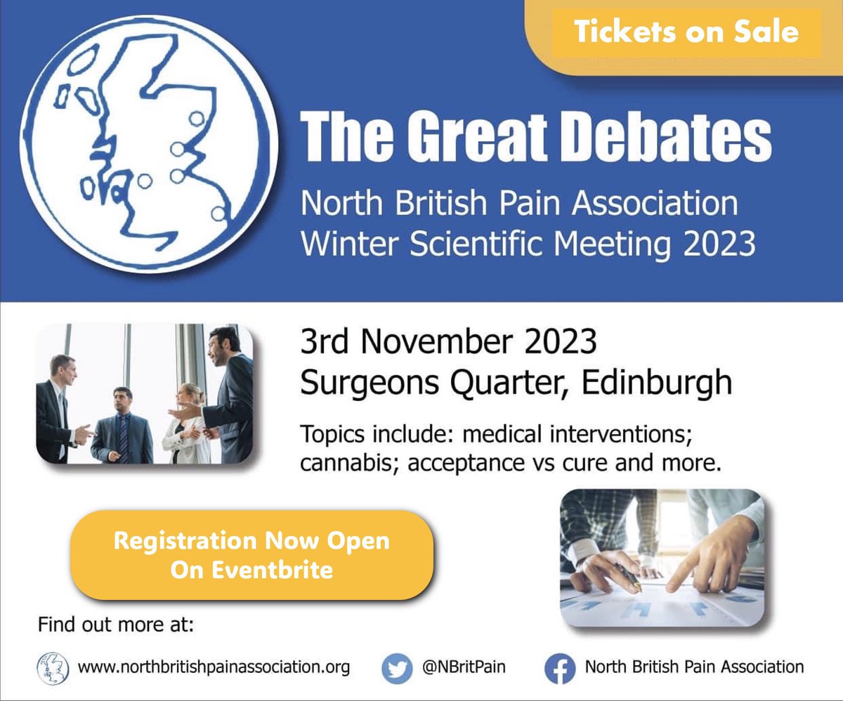Ticket sales are now open for our winter Scientific Meeting - “The Great Debates” - on 3rd November 2023.

…cientificmeeting2023.eventbrite.co.uk