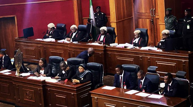 channelstv's tweet photo. After 12-Hour Marathon Judgment, Tribunal Dismisses Obi, Atiku’s Petitions, Affirms Tinubu’s Victory

https://t.co/oIzaNQnE8z https://t.co/lJI0ElHj5b