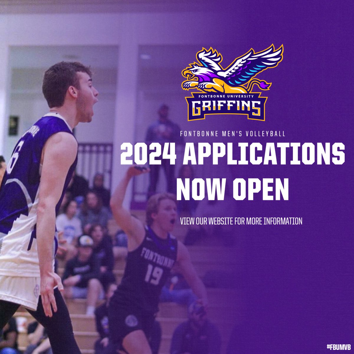 Applications are now open! Check out our website or copy the link below to learn more! 

fontbonne.edu/admission-aid/…

#fontbonne #volleyball #mensvolleyball #ncaa #ncaavolleyball #mcvl #fbu #fbumvb