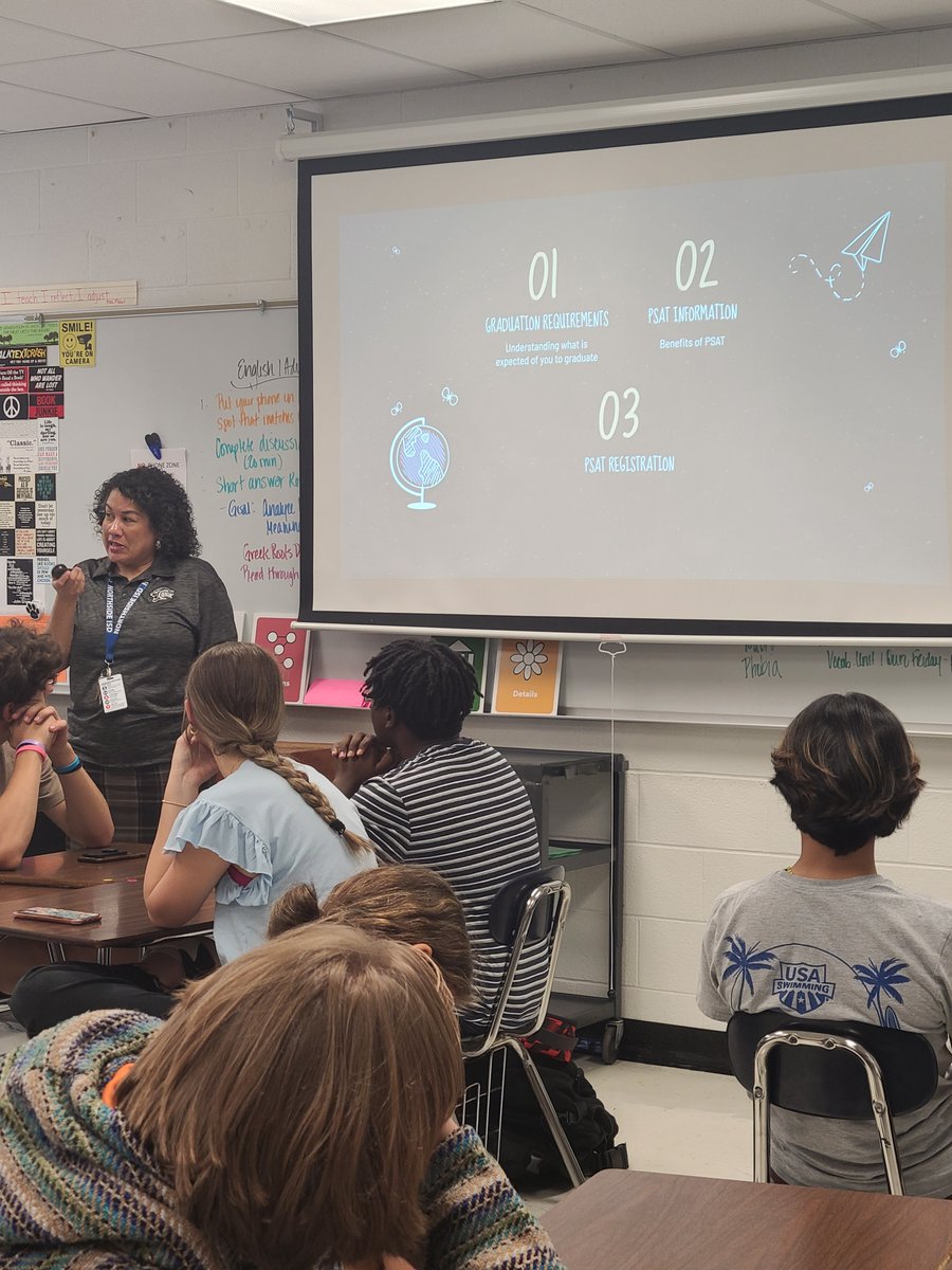We enjoyed meeting with our sophomores in the Eng. 2 classes for our Howdy/PSAT Guidance Lesson. 🐾😊
<a href="/NISDClark/">Tom C. Clark HS</a> <a href="/ClarkTxLib/">Clark HS Library</a> <a href="/NISDCounseling/">NISD Counseling</a> <a href="/NCANorthside/">♥️Northside Counselors Association♥️</a> <a href="/Clarkpub/">Clark Journalism</a>