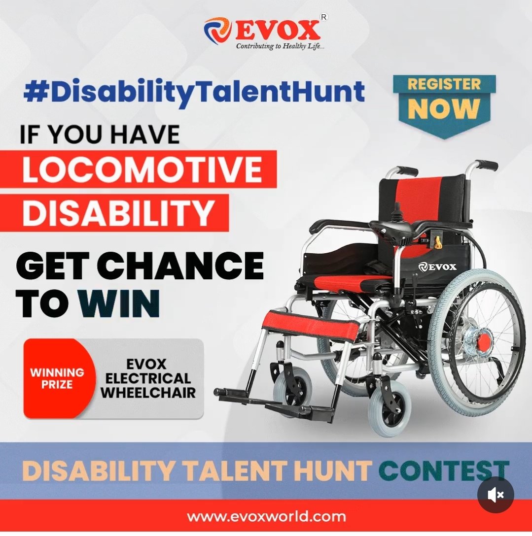 KulvinderEvox's tweet photo. Have you registered??
Get chance to win evox

@EvoxMedical @abhimurugkar  @AtypicalAdv @DisabilityIndia @discommgoa @drsitu @goadisability @HaryanaRpwd @nipunmalhotra @ScpdDelhi @IndiaBusinessDN https://t.co/IFQvZ6Od34