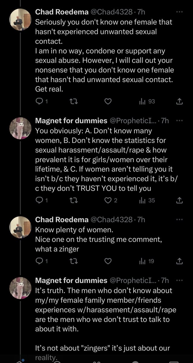 PropheticIrony's tweet image. This is a person calling himself a Chaplain and actively ministering while denying that sexual harassment/assault/rape are an issue for women he knows, women in Christianity, or even women in general. These kind of men are dangerous because they refuse to see, listen or believe.