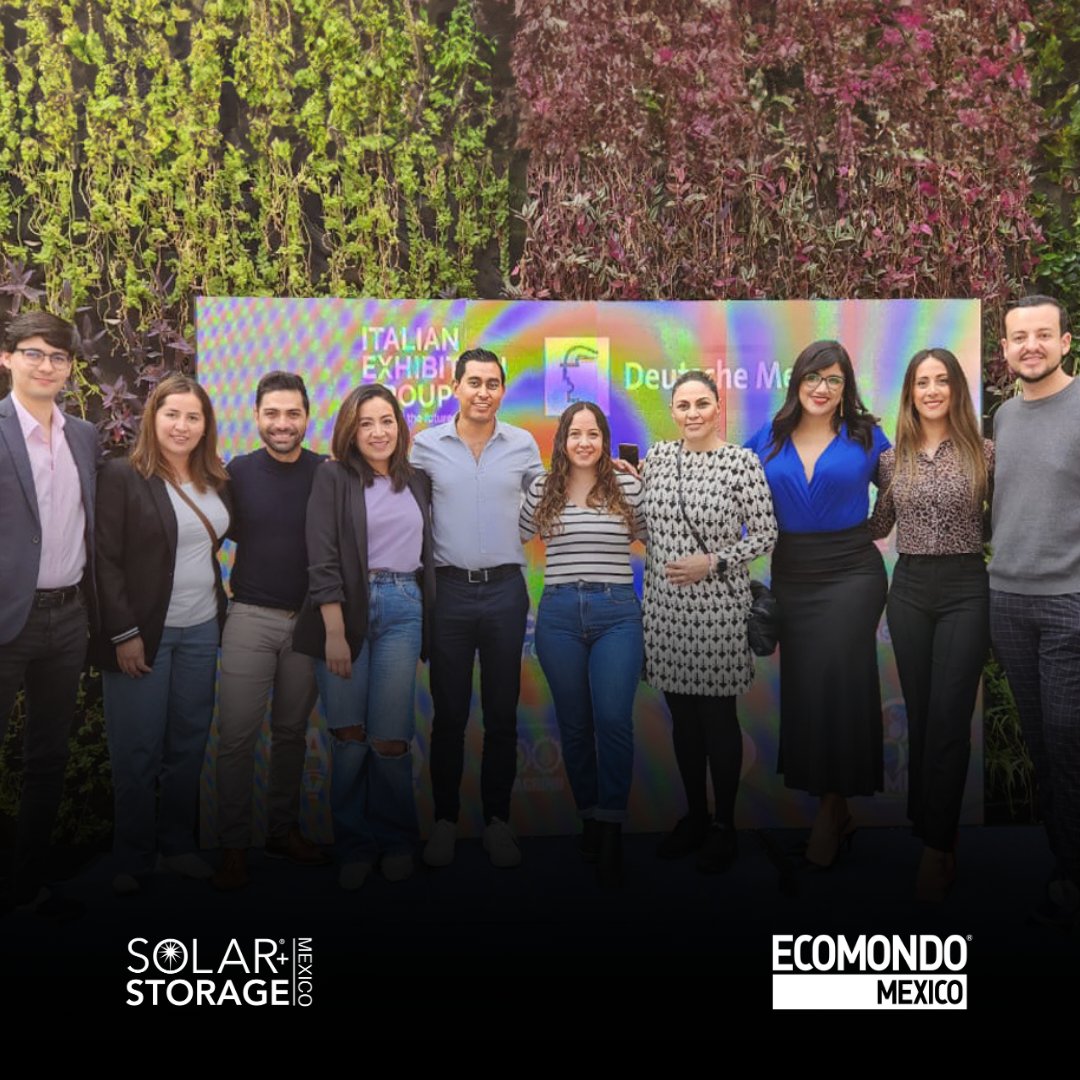 EcomondoMx's tweet photo. Hoy, en la Ciudad de México, Bernd Rohde, CEO y Miembro del Consejo Directivo de Italian German Exhibition Co. Mexico, y Sandra Elías, Directora de Ecomondo Mexico y Solar+Storage Mexico, presentaron un emocionante adelanto de lo que nos espera en 2024🔋🌎.

#Sostenibilidad https://t.co/qmd2hFRlTK