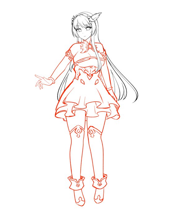 うちの子のデザインをするとき、
作画コストが重くなり過ぎないよう
いつも手加減して描いています。
作画コストが重いと自分で描くのも
大変だし、他の人にも描いてもらえないので。
だがその『縛り』を解除したらどうなるのか。
今からそれをお見せしよう 