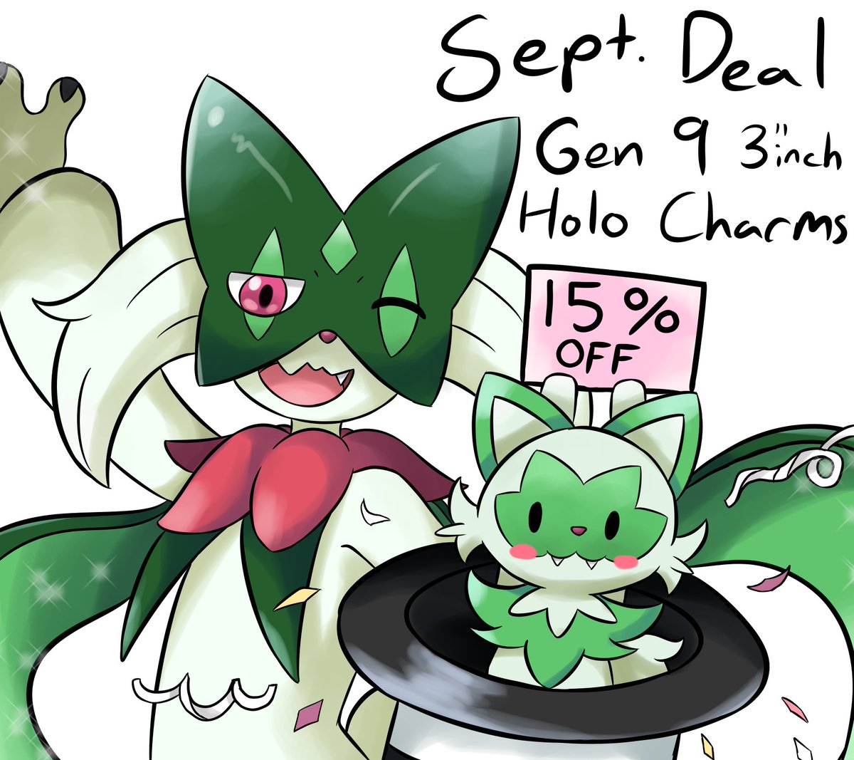ClearCutSky1's tweet photo. NEW MONTHLY DEAL! 3'inch Holographic Gen 9 starters! https://t.co/8K3xn99ZIM