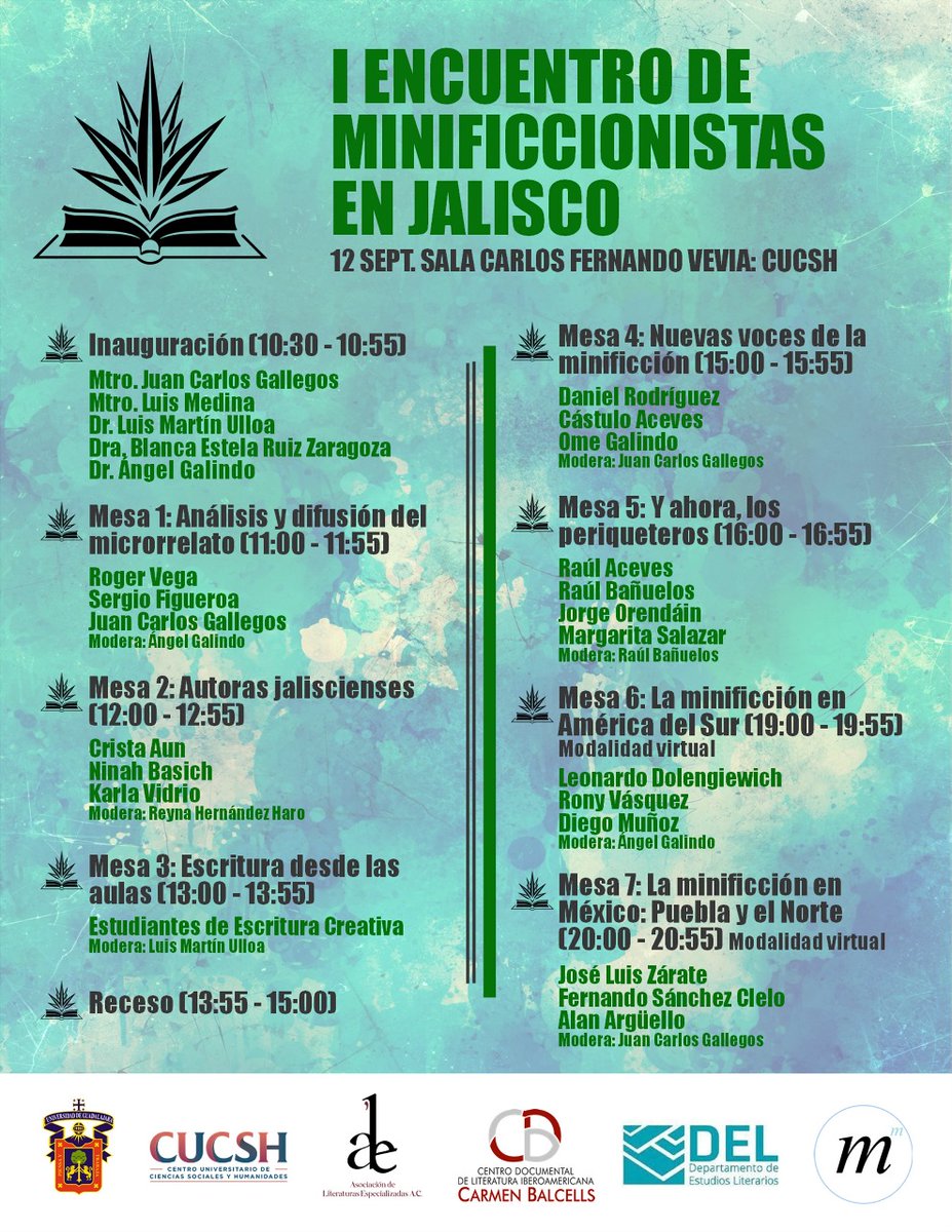 ¡Únete al primer encuentro de minificcionistas en Jalisco! La Universidad de Guadalajara y la Asociación de Literaturas Especializadas te invitan a participar, ya sea de forma virtual o presencial. ¡No te lo pierdas! 📚📣 #MinificciónJalisco #Literatura #EventoCultural
