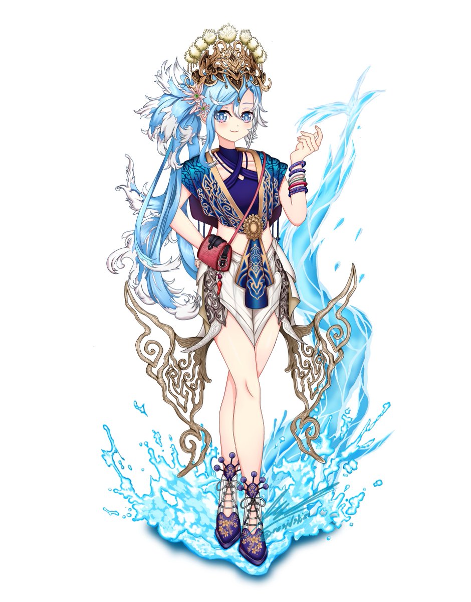 ☔️Princess Kobo Kanaeru☔️
Although this is the most complicated model, it's the one I like the most. I really like the details on the clothes. It makes Kobo even more charming.

#AeruSeni #KoboBlueBlood #geloraholoid  #KoboKanaeru #hololive #holoID #artistontwittter #VTuber