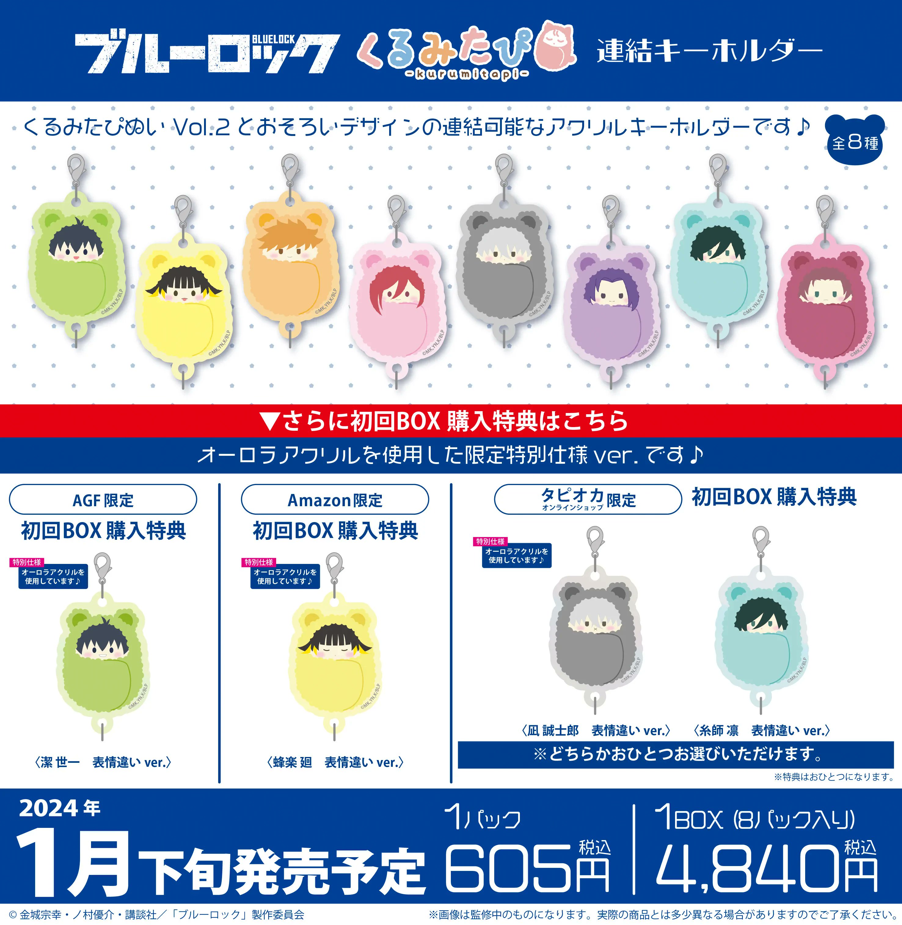 【セール中！】ブルーロック　くるみたぴぬい　全種　まとめ売り ブルーロック くるみたぴぬいVol.2 | TAPIOCA online shop