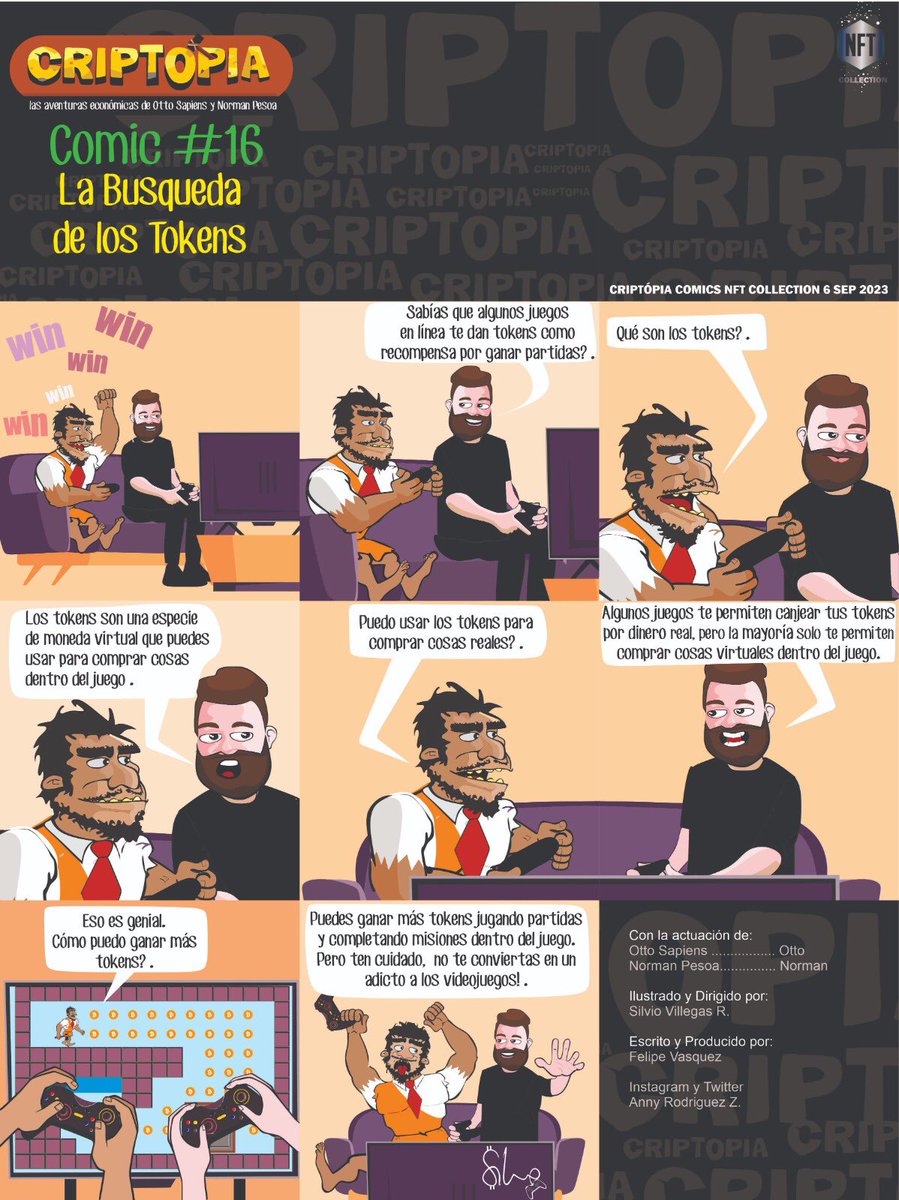 Criptopiacomics's tweet photo. 🧱 CRIPTOPIA 🧱

Las aventuras económicas de Otto Sapiens y Norman Pesoa💰.

Comic #16⭐️

Blockchain y La búsqueda de los Tokens 🎮

Escrito Por: Felipe Vasquez.
Ilustrado Por: Silvio Villegas R.

#blockchain #soluciones #aventuraseducativas #criptopia https://t.co/2mSm22OySp