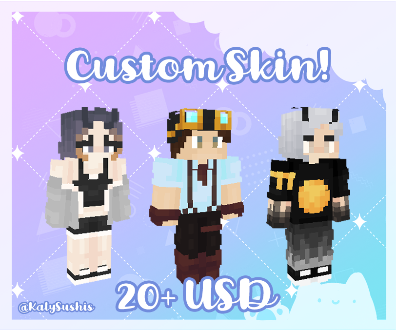KalySushis's tweet photo. 🍣𝐌𝐢𝐧𝐞𝐜𝐫𝐚𝐟𝐭 𝐒𝐤𝐢𝐧 𝐂𝐨𝐦𝐦𝐢𝐬𝐬𝐢𝐨𝐧𝐬
I've moved ALL my commissions to #VGen! @ https://t.co/akNJ5CprUq
You can get:
♡ Custom Minecraft Skins
♡ Custom Outfits
♡ Surprise Skins
♡ HD Detail Skins
#mcyt #minecraftskin #commission #Fanart #VTuber #commissionsopen https://t.co/Cfivw5FbzZ