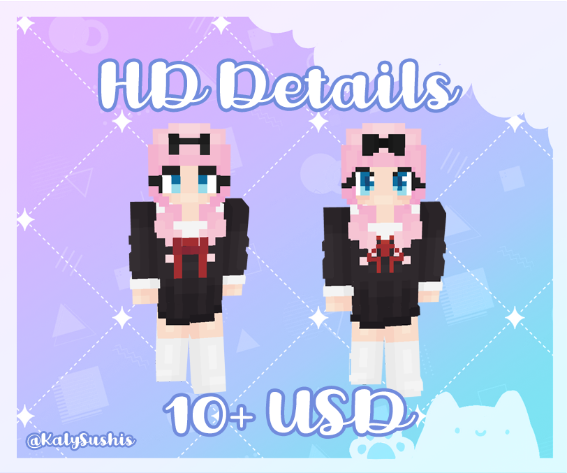 KalySushis's tweet photo. 🍣𝐌𝐢𝐧𝐞𝐜𝐫𝐚𝐟𝐭 𝐒𝐤𝐢𝐧 𝐂𝐨𝐦𝐦𝐢𝐬𝐬𝐢𝐨𝐧𝐬
I've moved ALL my commissions to #VGen! @ https://t.co/akNJ5CprUq
You can get:
♡ Custom Minecraft Skins
♡ Custom Outfits
♡ Surprise Skins
♡ HD Detail Skins
#mcyt #minecraftskin #commission #Fanart #VTuber #commissionsopen https://t.co/Cfivw5FbzZ