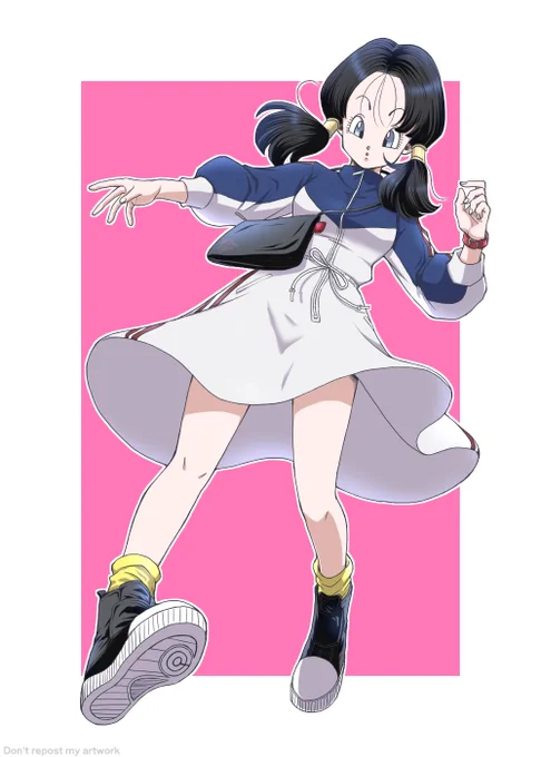 こないだ呟いてた広告でたまに出てくるジャージのワンピースうろ覚えだけどこんな感じの。小物は捏造わいのセンスがサイヤマン 
