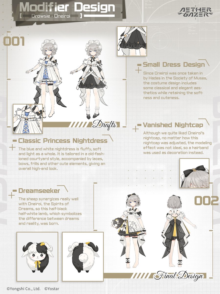 AetherGazerEN's tweet photo. 🔒 [Classified] Modifier Design
//_ ＿
> Admin_Access: Confirmed.
> Design_File: Unlocked (id=DrowsieOneiroi).
> Key_Words: fluffy nightdress, little princess, classic aesthetics...

#AetherGazer #Yostar #Oneiroi https://t.co/5ju35rz4eB