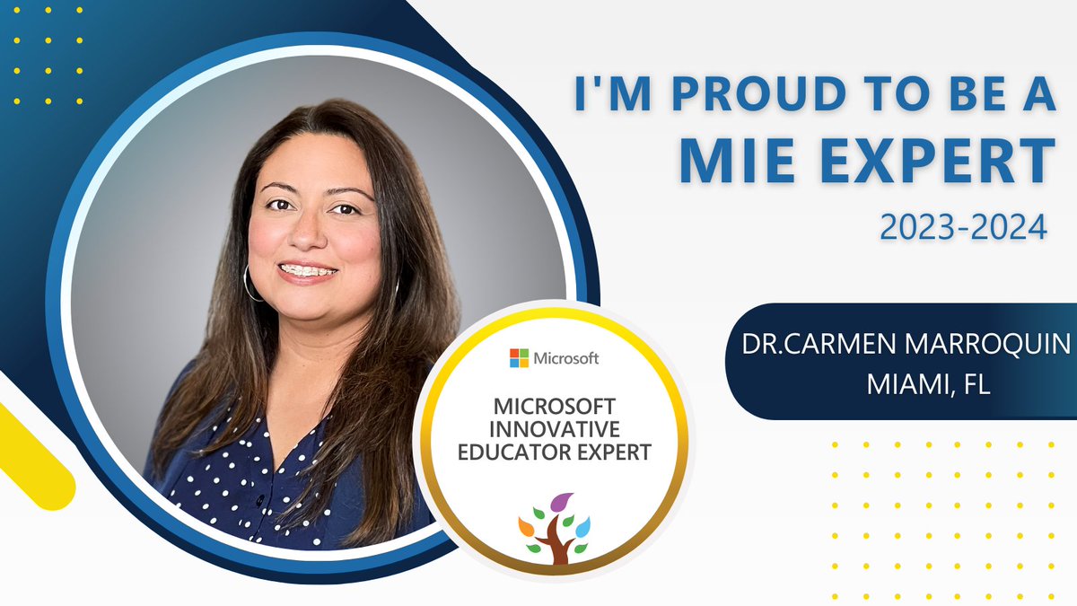 litreads1's tweet photo. This year will be inspiring! I'm excited to share that I have once again been named a Microsoft Innovative Educator Expert for 2023-2024. #MicrosoftEdu #MIEExpert https://t.co/SFhpvLWqls
