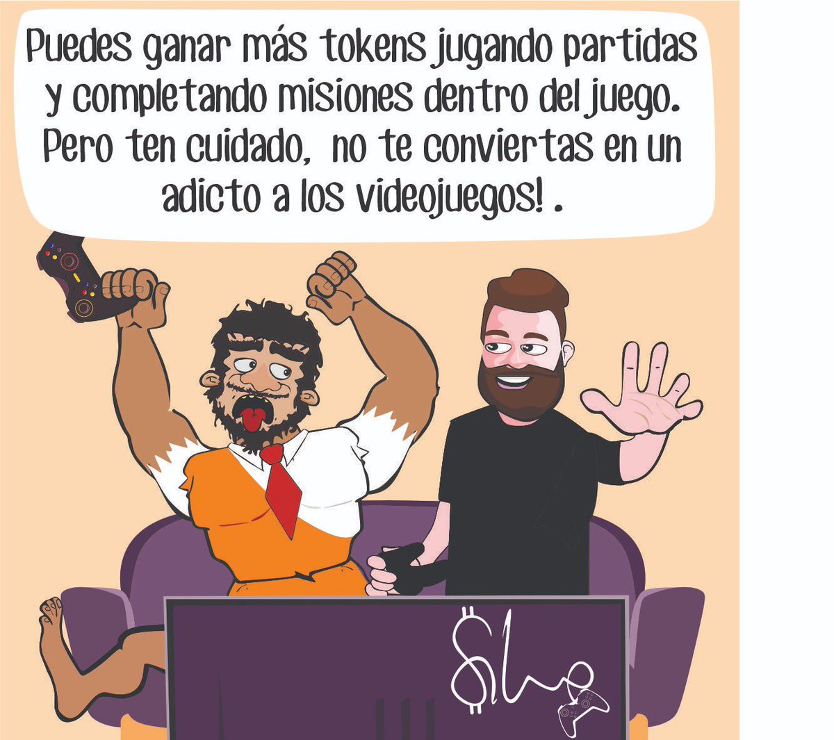 Criptopiacomics's tweet photo. Comic #16⭐️

Puedes ganar más tokens jugando partidas y completando misiones dentro del juego pero ten cuidado, no te conviertas en un adicto a los videojuegos!.

#blockchain #soluciones #aventuraseducativas #criptopia https://t.co/NfmMP0PEA2