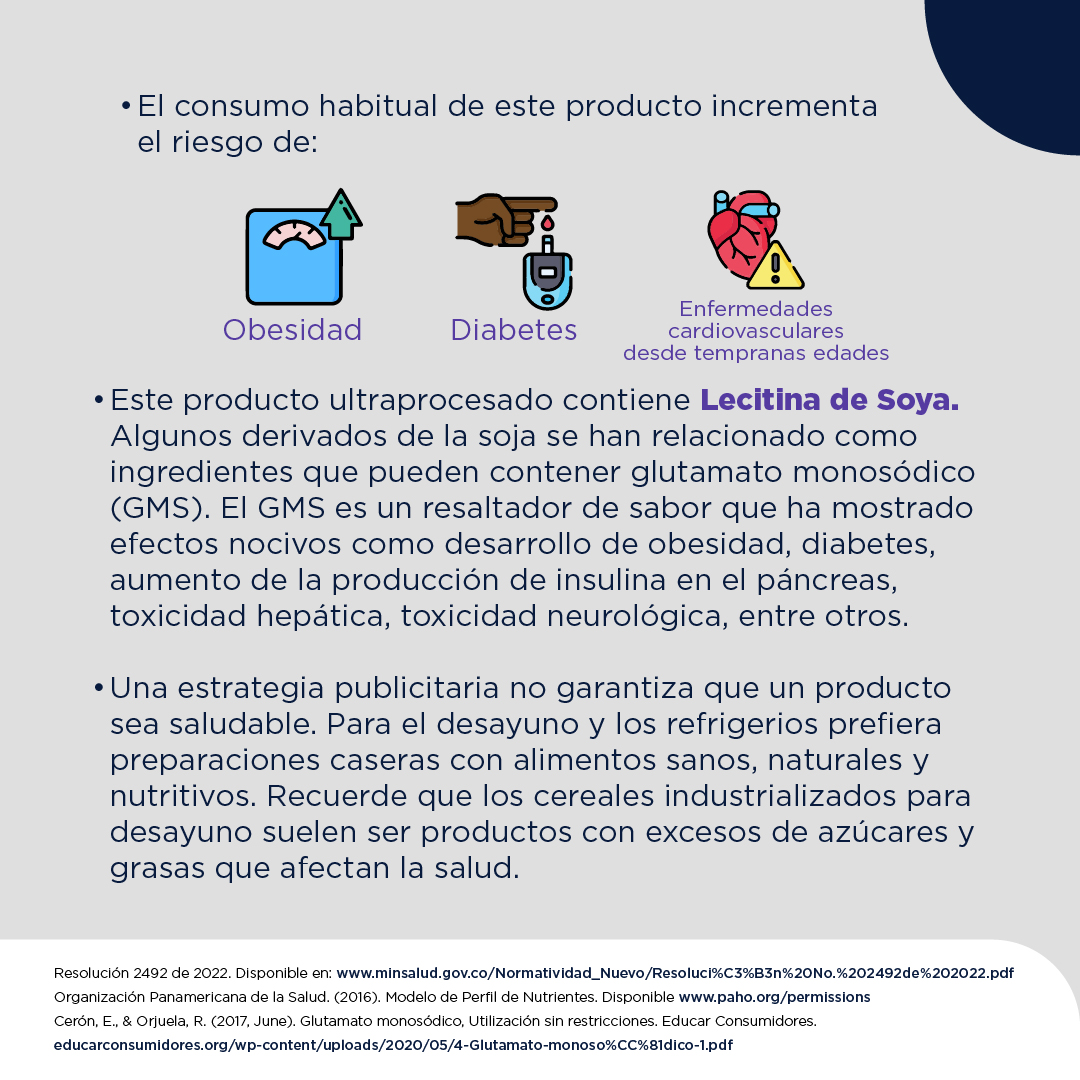 RedPaPaz's tweet photo. Ingrese a https://t.co/1JTK3CGzBV y exijamos al @invimacolombia que los productos ultraprocesados como #ChocoKrispis #Pillows tengan los sellos octagonales establecidos en la Resolución 2492/22 por el derecho a la información, salud y alimentación de niñas, niños, adolescentes. https://t.co/lztMG4DyIM