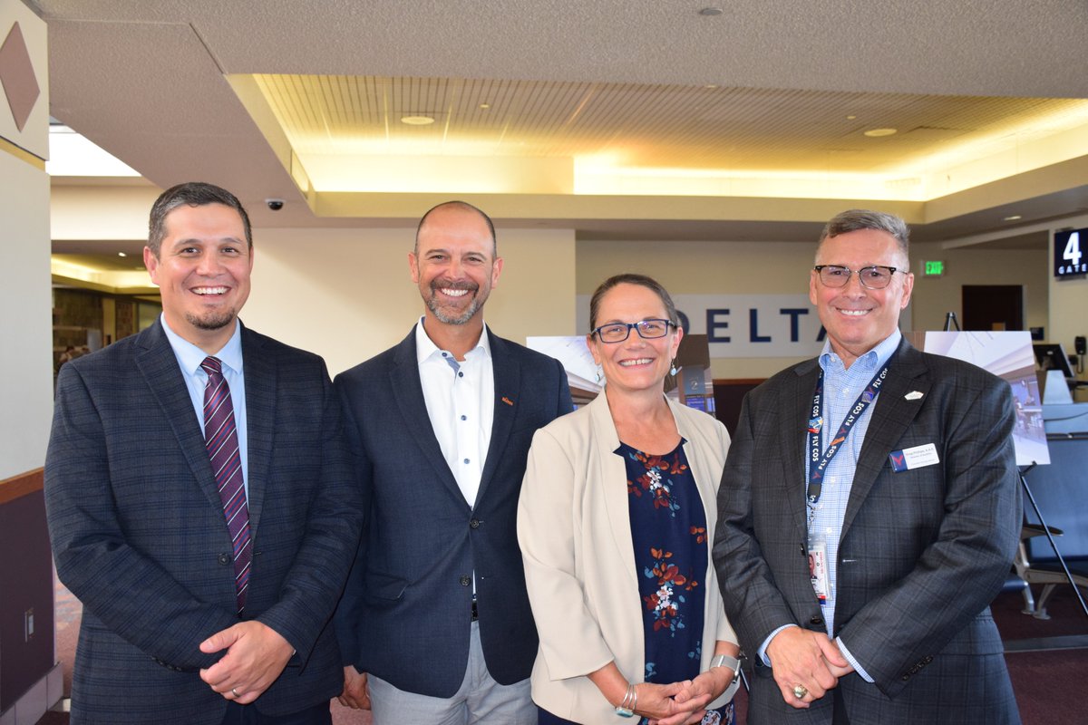 COSAirport's tweet photo. π§ We have officially kicked off our concourse modernization project - #ElevateCOS!
π We celebrated this exciting project with our community partners, @nunnbuilds and HB&A today.
π You can learn more about ElevateCOS on the project website: https://t.co/7zz1HR2EdR https://t.co/oimHsdOJv0