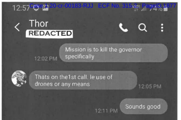 The FBI created fake militia groups, they used a network of 12 informants (one of which is a convicted pedophile) and 2 undercover agents to entrap and frame a group of innocent men. 2 were acquitted. 2 innocent men are in Supermax right now, appealing. 

The FBI provided alcohol