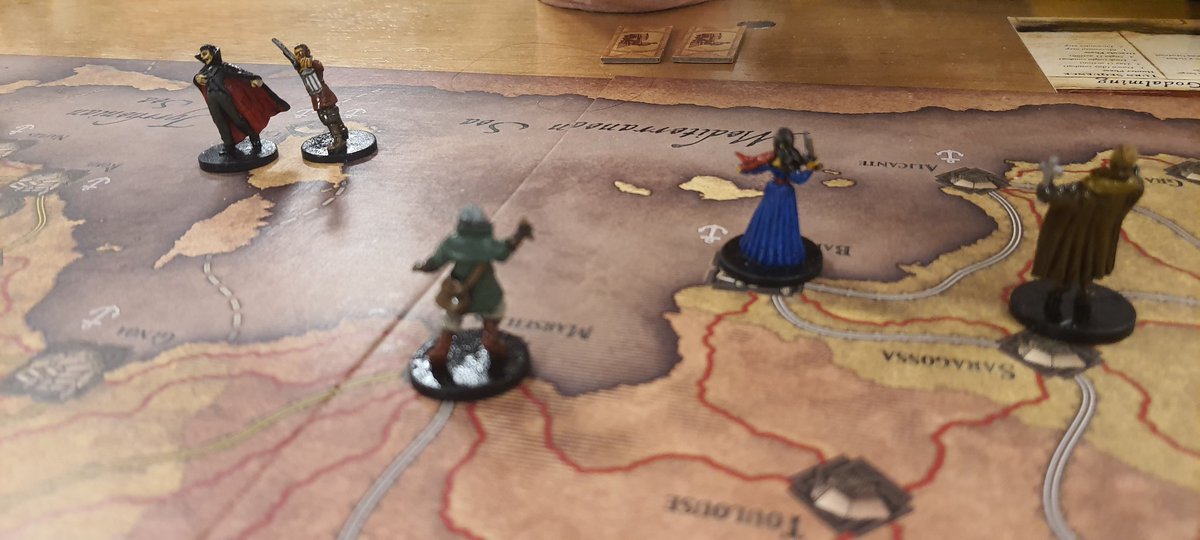 I played Fury of Dracula tonight with <a href="/halesowenBG/">Halesowen🎲Boardgamers</a>. This one had been on my list to play for a few years. So I was glad to get the opportunity to play it. 

Does anyone have any other hidden movement games they recommend?