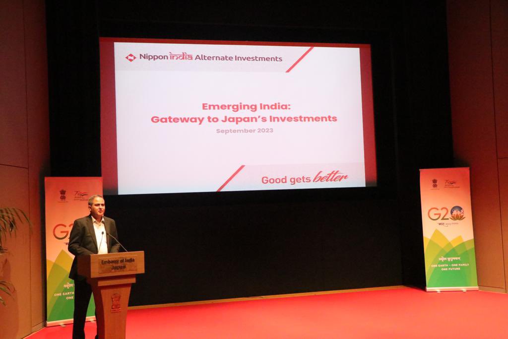 IndianEmbTokyo's tweet photo. Glimpses of a Seminar “Emerging India : Gateway to Japan’s Investments” organized by the Embassy  highlighting investment opportunities in India, overview of Indian startup ecosystem, and India-Japan Fund of Funds.
#ConnectingHimalayaswithMountFuji https://t.co/TaRJUgcvrK