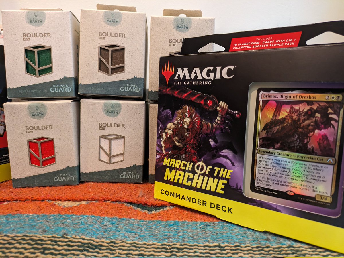 You know what's even better than winning a Brimaz Commander Deck? Winning a deck AND deck box Ultimate Guard! To enter into this giveaway, retweet this post and reply with your favorite color of deck box by Sep 10th. You must be following me and @UltimateGuard to enter. GLHF!