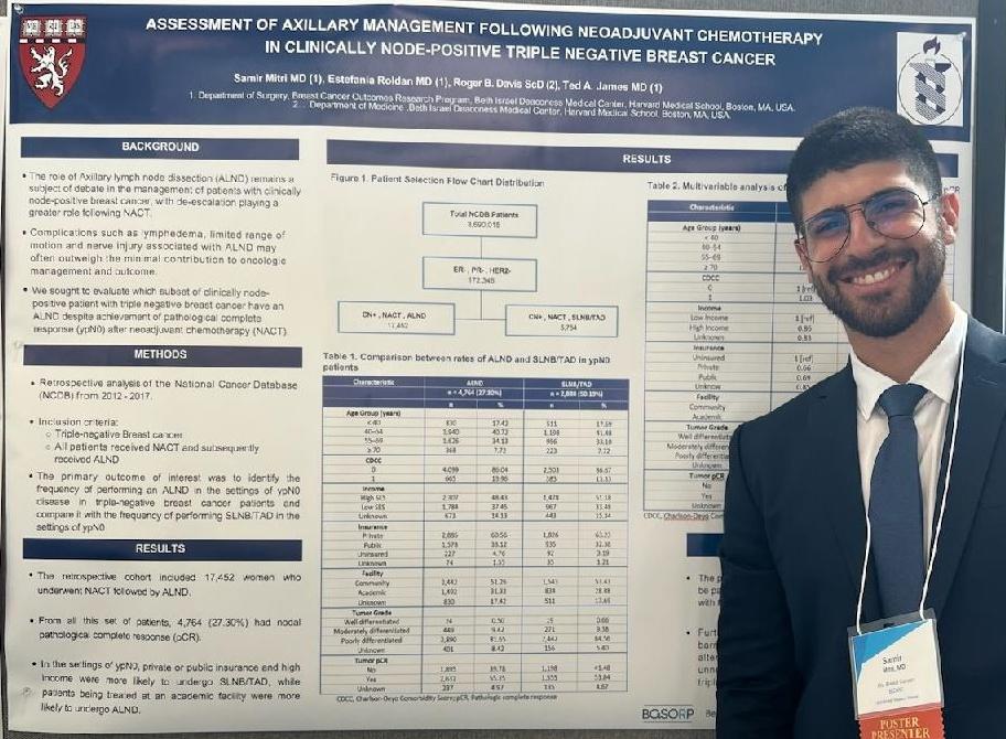 DrTedJames's tweet photo. Very proud of our research fellow, Samir Mitri, for presenting our study on axillary management at the Harvard-BIDMC research retreat. Great work!
#breastcancer #research 
#breastsurgery https://t.co/JIIXGJQAQT