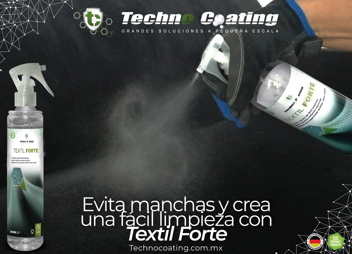 technocoating's tweet photo. 📌Textil Forte crea #SuperficiesHidrofóbicas dando #ProtecciónContraLíquidosySuciedades, salas,#Sillas, #Alfombras de tela natural o sintética así como #PielesAbsorbentes. Evita manchas hasta por 2 años.

#NanoRecubrimientos #ProtecciónParaTextiles #Proteccióndemuebles https://t.co/9WVjPoSt45