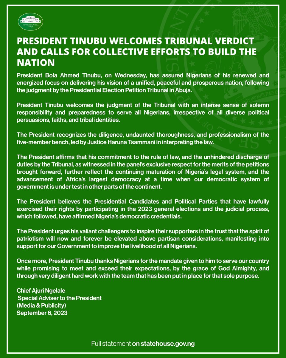 Bola Ahmed Tinubu tweet media